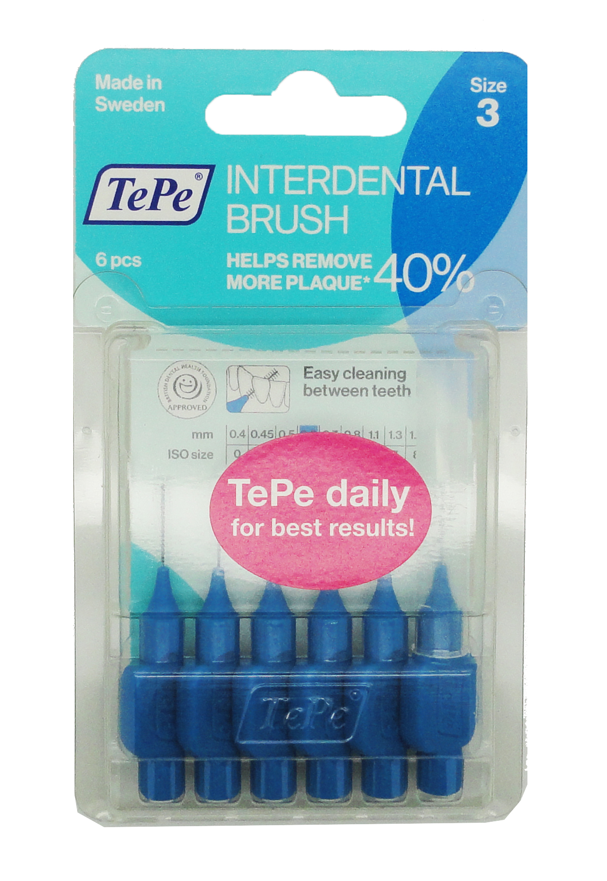 0.6 mm blue tepe interdental brushes